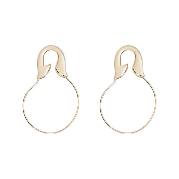 Exaggerated large circle creative pin earrings earrings