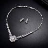 Colorful Zircon Set Personalized Flower Necklace Wedding Dress Jewelry