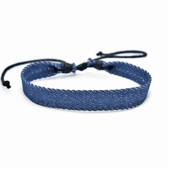 National Style Denim Fabric Bracelet Carrying Strap