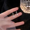 Sterling Silver Drop Zircon Earrings