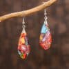Colorful Emperor Stone Tapered Earrings