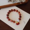 Natural Vanves Stone Tigereye Ebony Single Circle Double Circle Bracelet