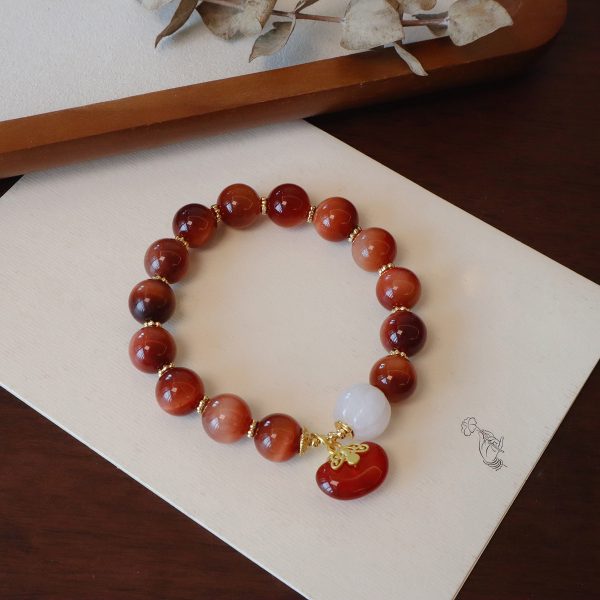 Natural Vanves Stone Tigereye Ebony Single Circle Double Circle Bracelet