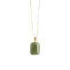 Hotian Jade Pendant High-grade Temperament Titanium Steel All-match Clavicle Chain Female