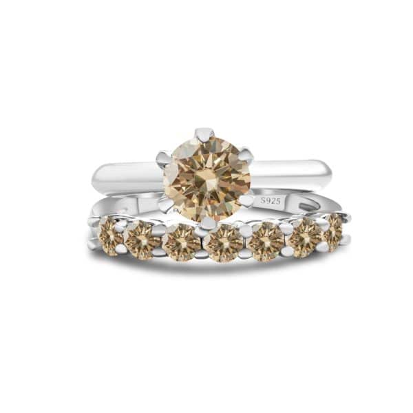 S925 Sterling Silver Moissanite Suit