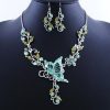 Dielian Flower Necklace Jewelry Set