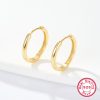 Simple Bracelet 925 Earrings Sterling Silver Big Circle Ear Clip