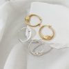 Cool Moon Rhinestone-encrusted Personalized Earrings Simple Moon Circle
