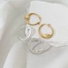 Cool Moon Rhinestone-encrusted Personalized Earrings Simple Moon Circle