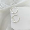 Cool Moon Rhinestone-encrusted Personalized Earrings Simple Moon Circle