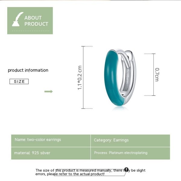 Half Circle Dripping Oil Single Earring Ear Clip