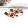 Retro drop-shaped alloy earrings