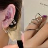 18K Gold Plating Brass Multi-Circle Line Non-pierced Ear Bone Clip Fashion Personality Earrings