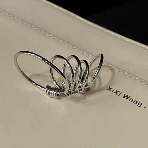 18K Gold Plating Brass Multi-Circle Line Non-pierced Ear Bone Clip Fashion Personality Earrings