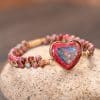 Knitting pine stone love bracelet