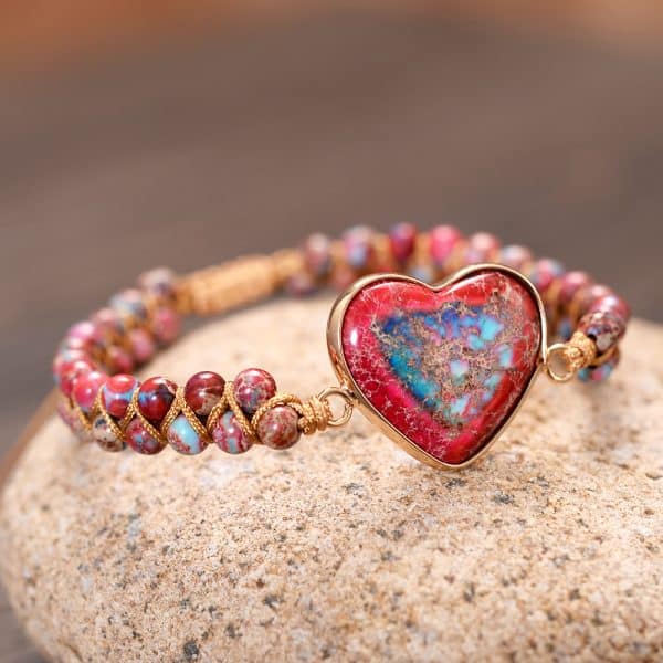 Knitting pine stone love bracelet