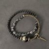 Obsidian Black Hair Crystal Mixed Design Bracelet For Women