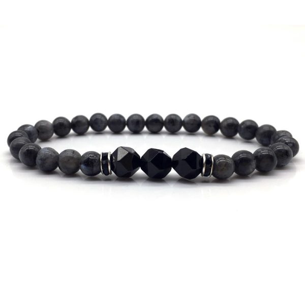 Glitter stone volcanic stone bracelet