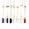 Colorful Natural Stone Hexagonal Necklace