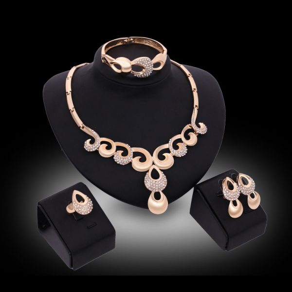 Ethnic Style Alloy Necklace And Earrings Four-piece Jewelry Set