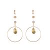 Ocean Starfish Big Circle Shell Earrings Beach Natural Eyes Gold Plated Bell Pendant 3 Pairs Set Stud Earrings