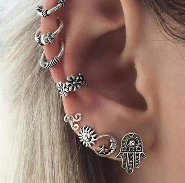 178544422563.jpg Fashion Bohemian Retro Simple Set Earrings Earrings