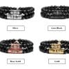 8MM Scrub Stone Bead Bracelet