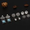 Explosion models retro turquoise shells a variety of 6 pairs of earrings set combination earrings jewelry women's