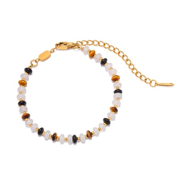 Women's Natural Stone 1 Stainless Steel Bracelet Jewelry