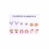 Christmas 6 Pairs Of Christmas Earrings Set Combination