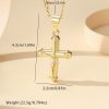Cross Copper-plated Gold Men's And Women's Fashion Design 14k Long Necklace