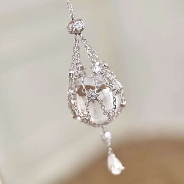 Net Pocket Pendant Telescopic Necklace Accessories Special-interest Design All-matching Women