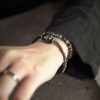 Obsidian Black Hair Crystal Mixed Design Bracelet For Women