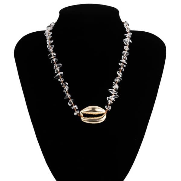 Natural Stone Big Shell Necklace