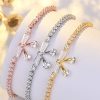 Bow Micro Inlaid Zircon Adjustable Beads Bracelet