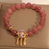 Natural Strawberry Quartz Bracelet Female Special-interest Design