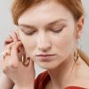 Exaggerated large circle creative pin earrings earrings