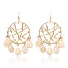 Shell Circle Dreamcatcher Earrings