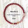 Koi Purple Cinnabar Lucky Beads Peach Blossom Strawberry Quartz Bracelet