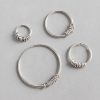 Japanese And Korean Simple Personality Small Circle Female Student Silver Earrings