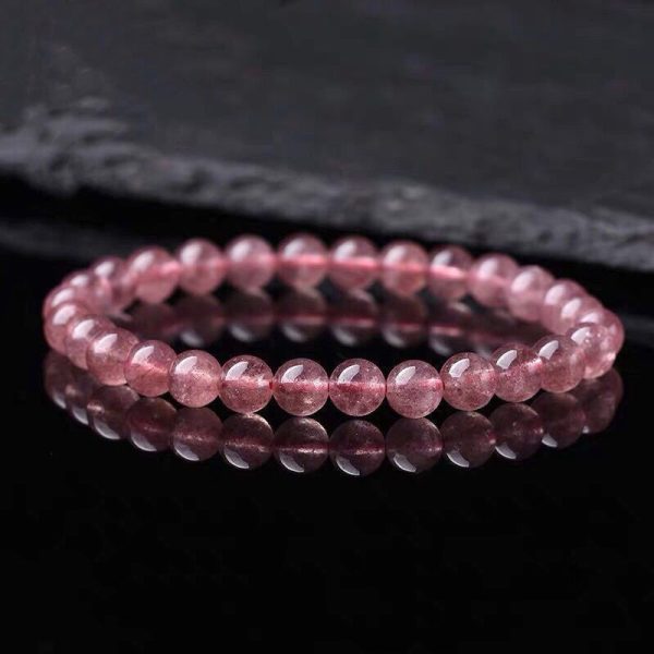 Fashion Natural Strawberry Quartz Bracelet Women