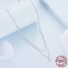All-matching New Shining Double-layer Necklace S925 Sterling Silver Personality