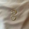 Circle Face Moon Metal Alloy Earrings