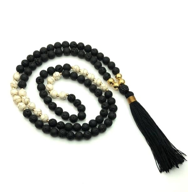 Volcanic Stone Tassel Necklace