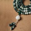 Lotus White Jade Bodhi Beads Bracelet