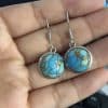 Blue pine stone earrings