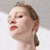 Transparent drop earrings