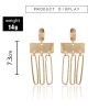 Irregular rectangular drop earrings