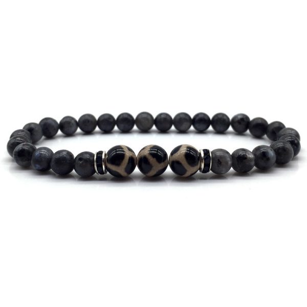 Glitter stone volcanic stone bracelet