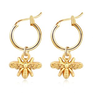 Bee Insect Ear Drop Earrings